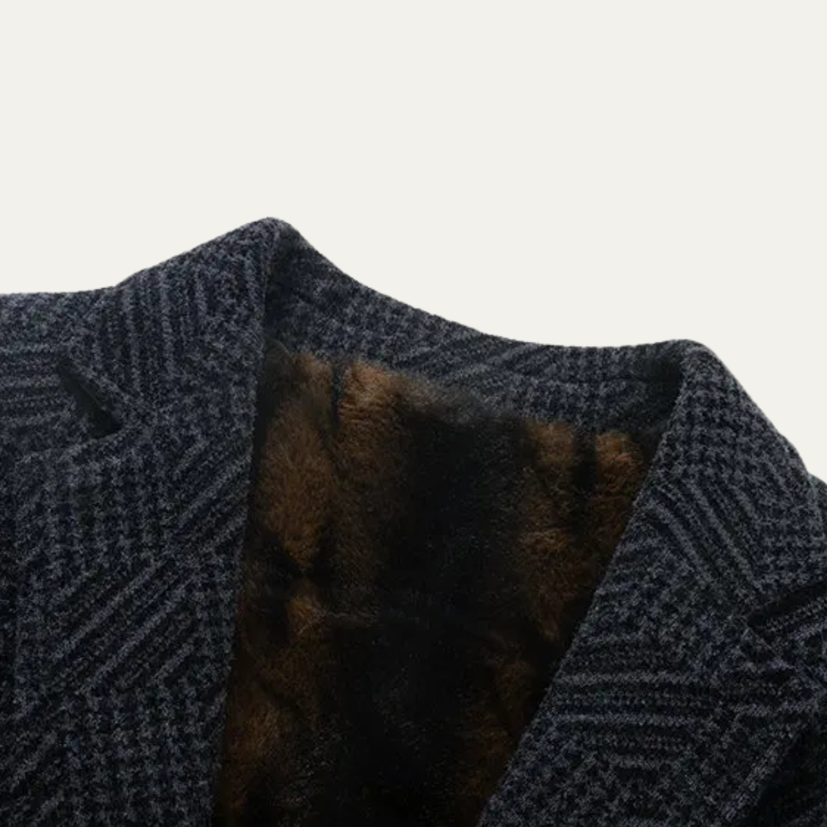 The Mandello Men’s Business Chenille Winter Blazer with Soft Fur Lining