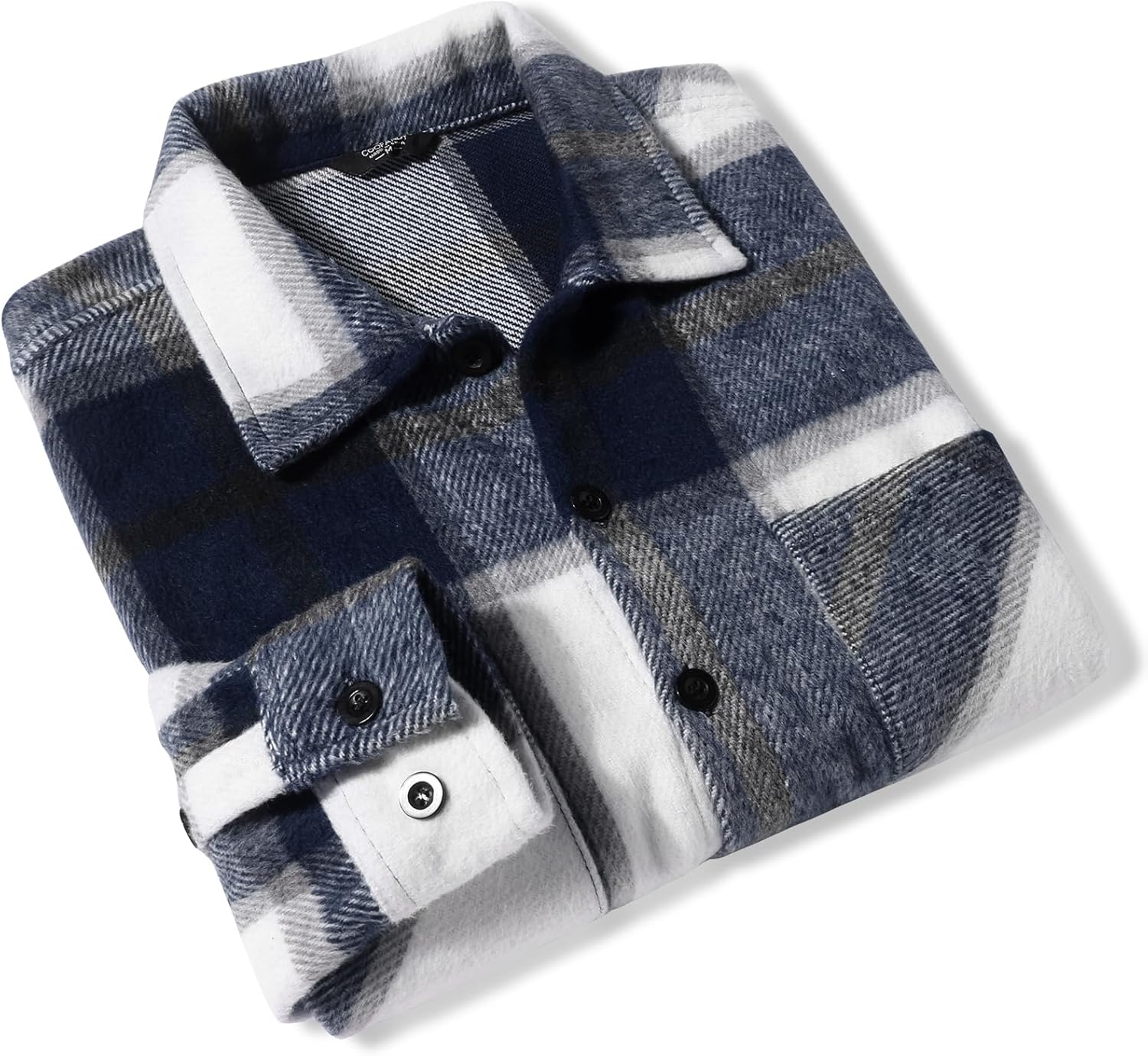 Men’s Plaid Button Up Shirt Jacket – Casual Long Sleeve Checked Overshirt