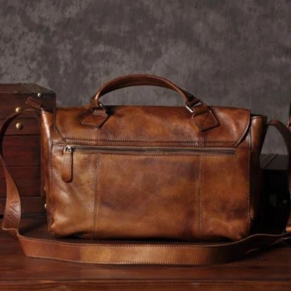 Men’s Vintage Crossbody Leather Shoulder Bag