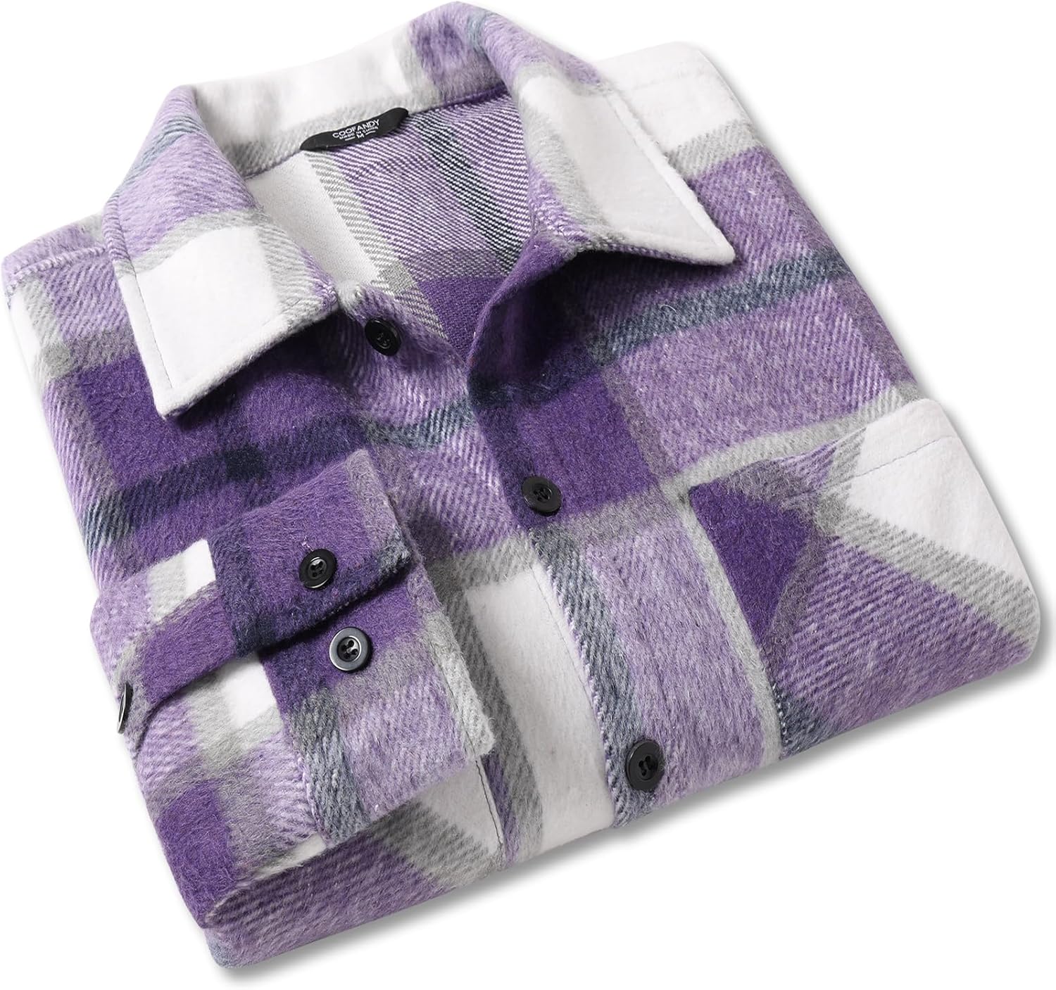 Men’s Plaid Button Up Shirt Jacket – Casual Long Sleeve Checked Overshirt