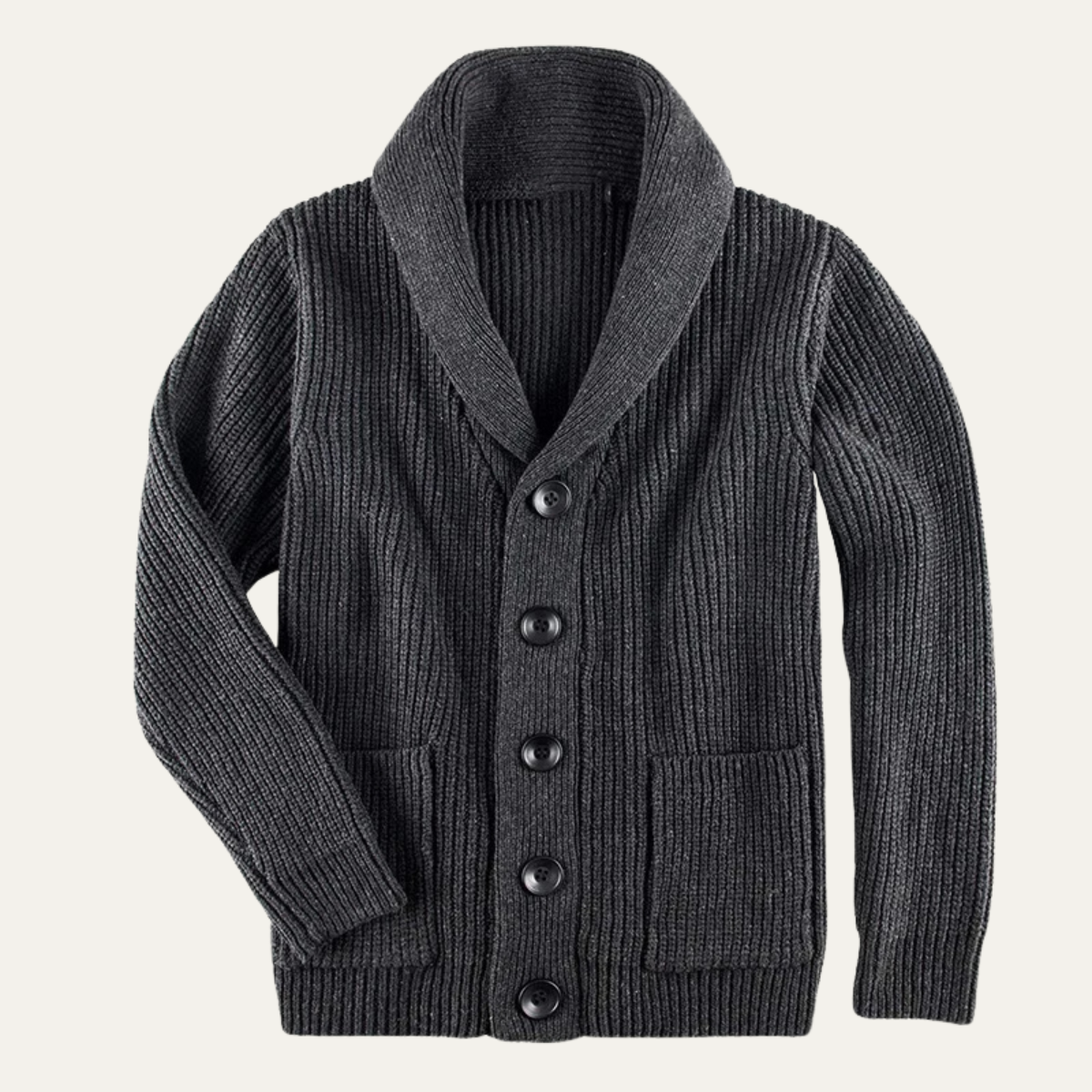 The Testaccio Men’s Trendy Chunky Knit Shawl Collar Winter Cardigan
