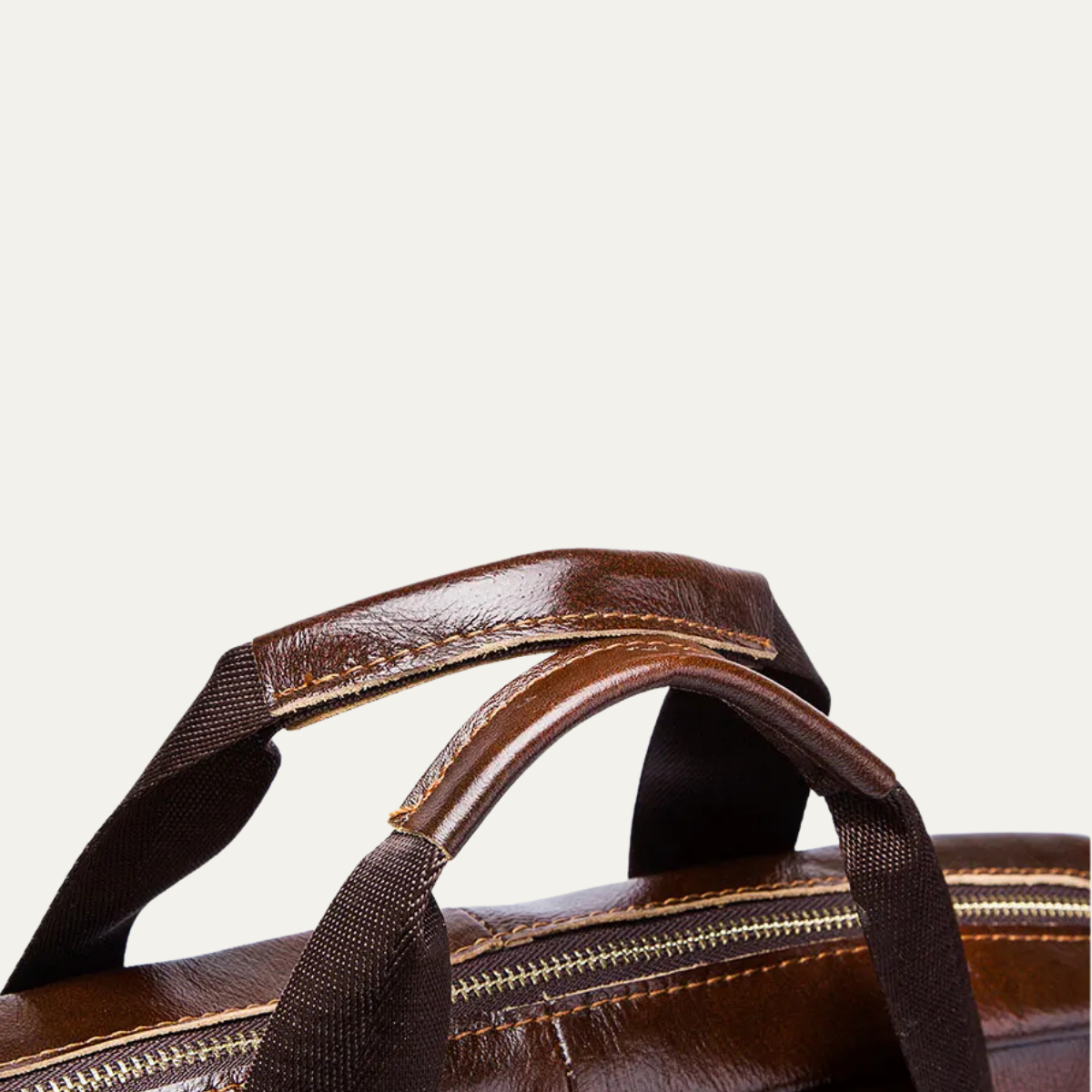 Men’s Business Shoulder Leather Bag – Dark Brown