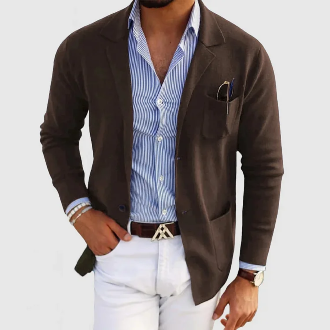 Modern Cut Blazer Jacket – Sleek Polyester Blend Design