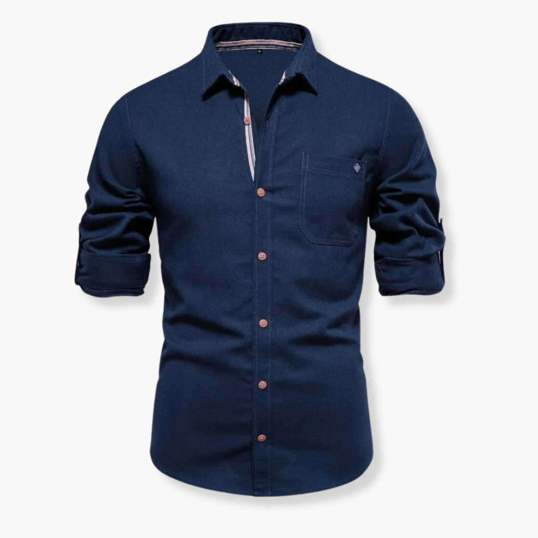 Breathable Blend Button-Up Blouse for Effortless Movement