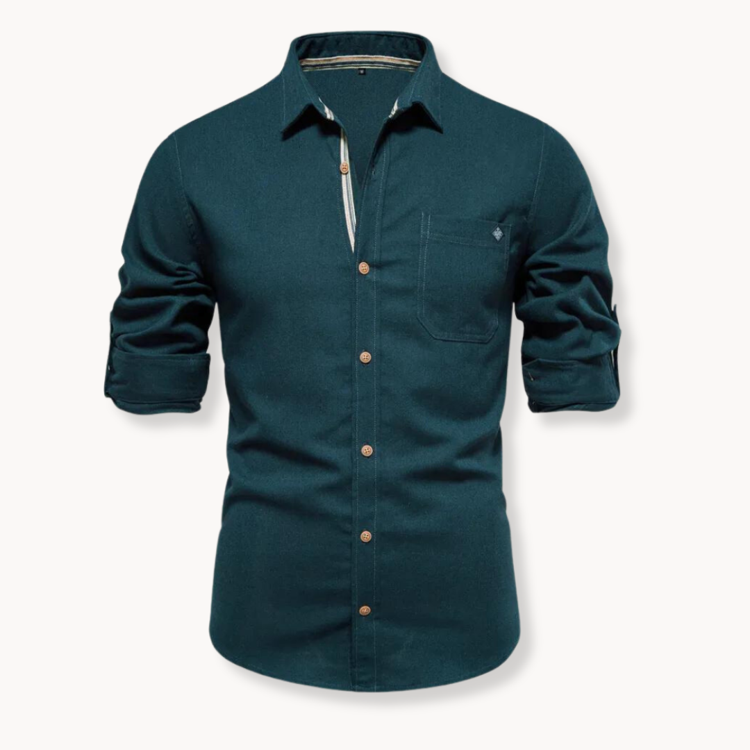 Breathable Blend Button-Up Blouse for Effortless Movement