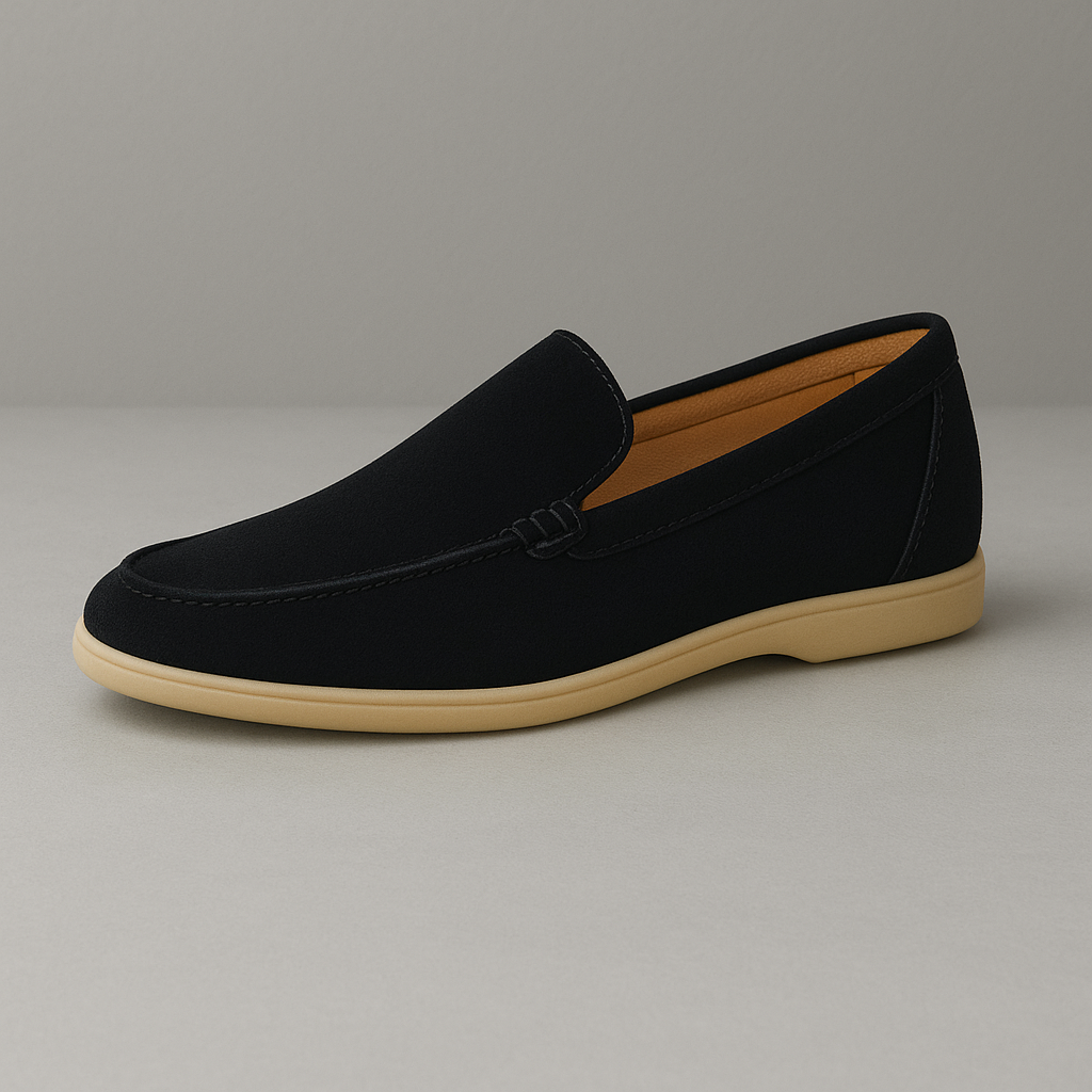 Men’s Suede Leather Loafers – Smart Slip-On Shoes-The British Gentlemen