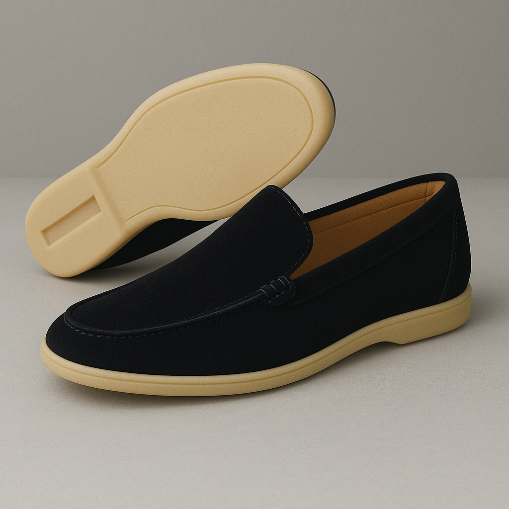 Men’s Suede Leather Loafers – Smart Slip-On Shoes-The British Gentlemen