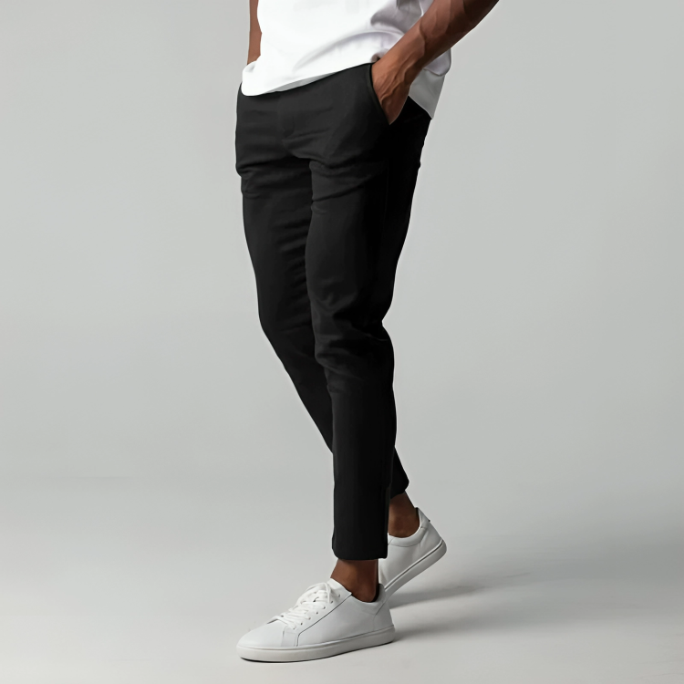 Chino Trousers - Relaxed Hip with Tapered Leg and Flexible Fit