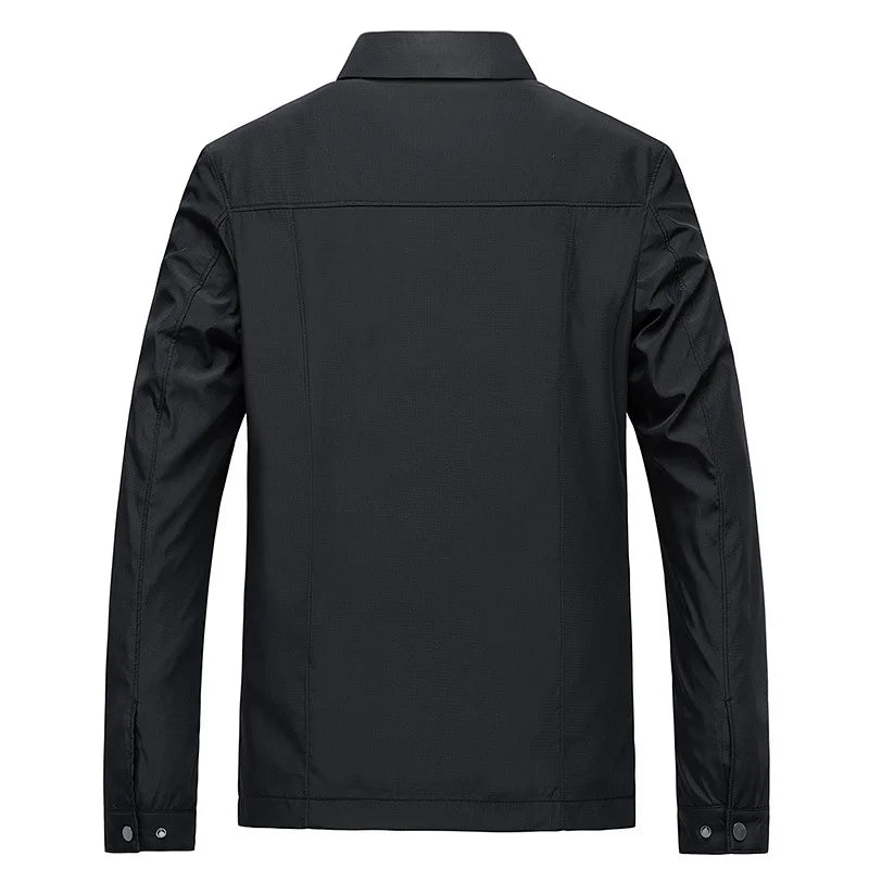 Lightweight Polyester Blend Jacket with Close Fit and Wind Protection
