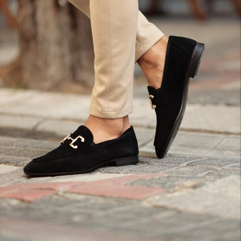 Comfortable Loafers with Horsebit Detail and Almond Toe