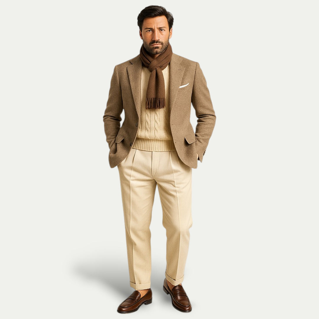 Men Elegant Leather Loafers Slip On Shoes-The British Gentlemen