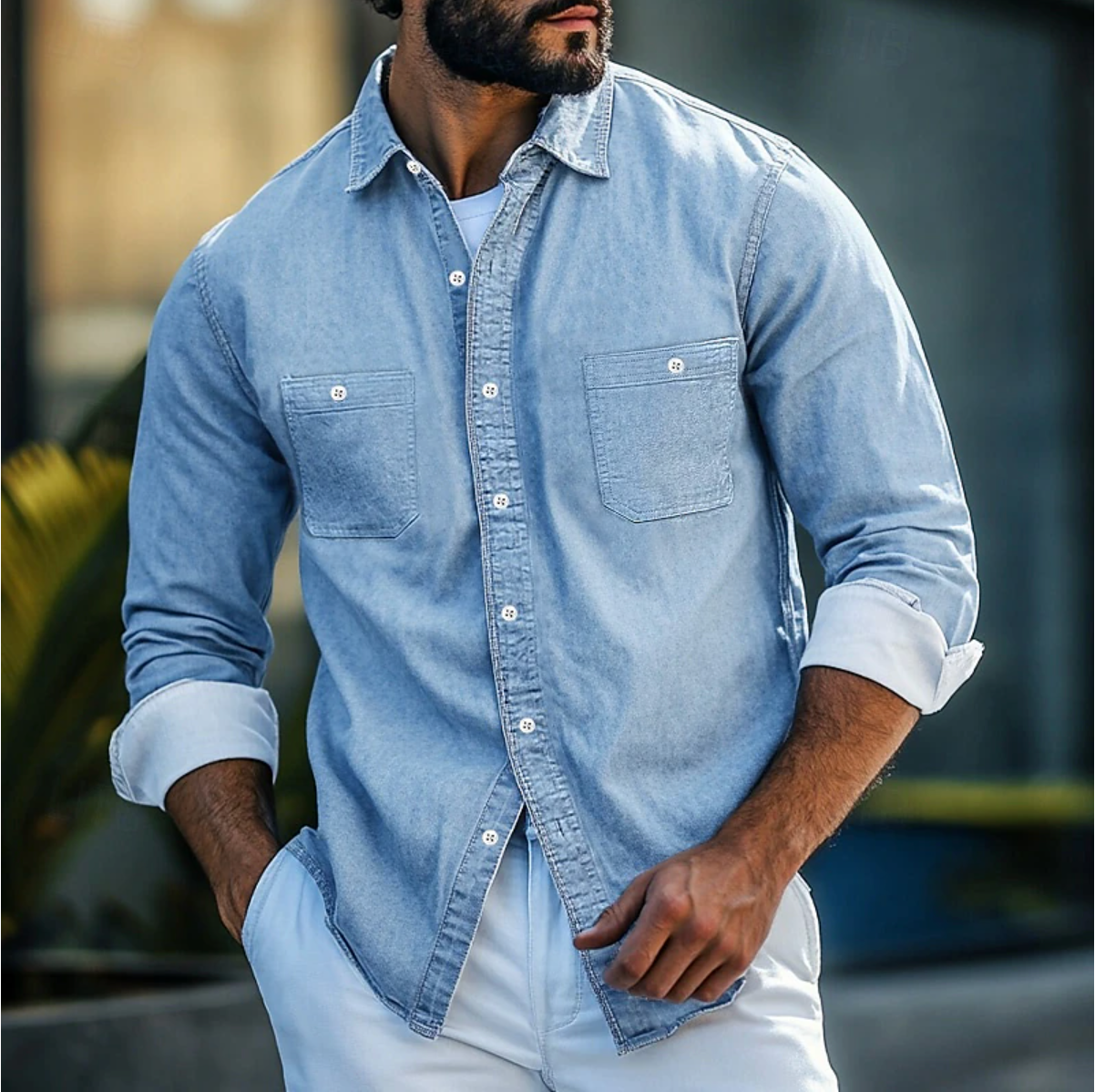 Long Sleeve Shirt - Natural Fiber Blend for Effortless Layering