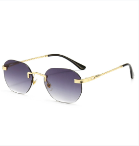 Metal Blend Frame Sunglasses with UV400 Protection