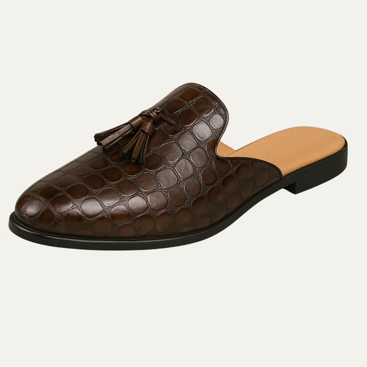 Men's Leather Mule Loafers – Slip-On Comfort & Style