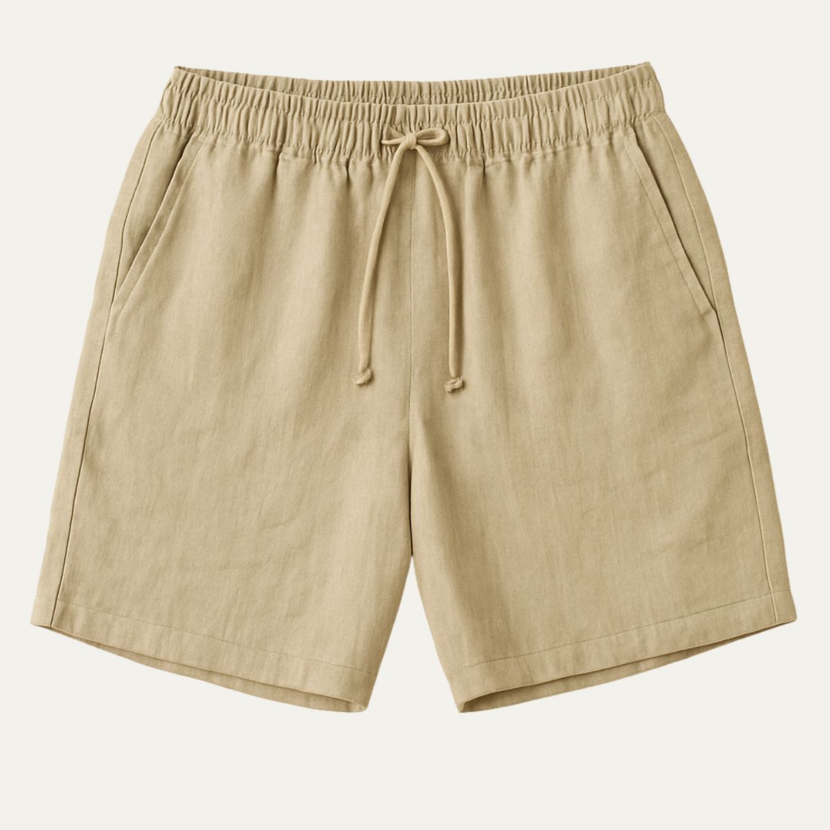 The Lisbon Linen Old Money Beige Shorts for Men