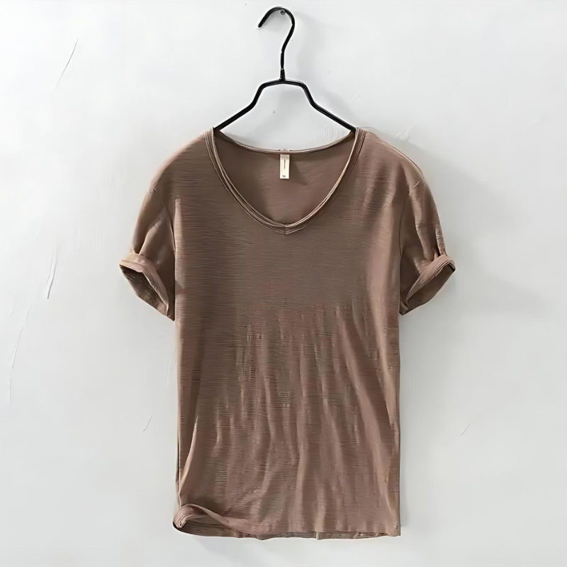 Lightweight V-Neck T-Shirt – Breathable Fabric for Comfort