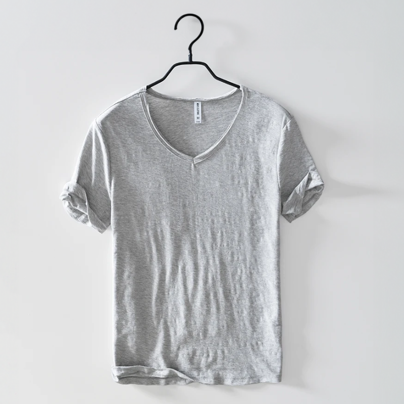 Lightweight V-Neck T-Shirt – Breathable Fabric for Comfort