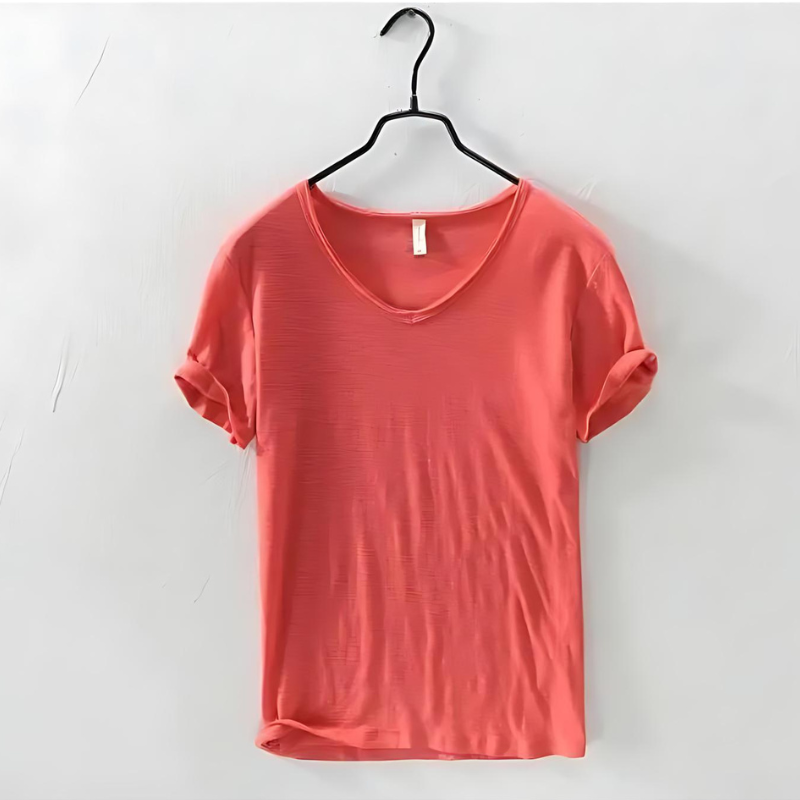 Lightweight V-Neck T-Shirt – Breathable Fabric for Comfort