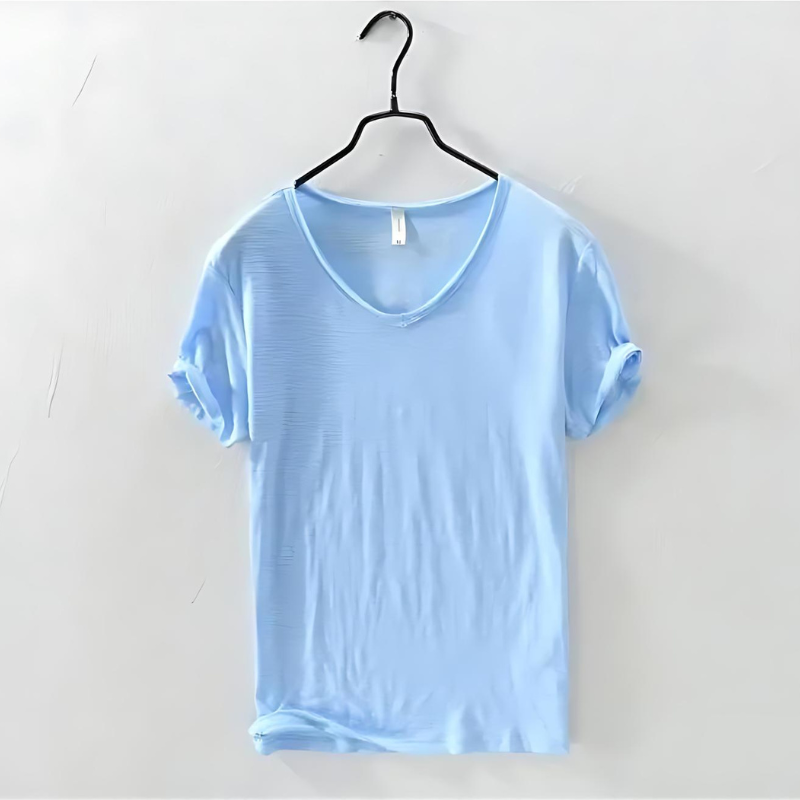 Lightweight V-Neck T-Shirt – Breathable Fabric for Comfort