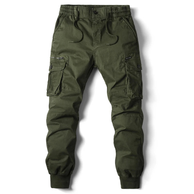 Men’s Cargo Jogger Pants Cotton Multi Pocket Casual Pants