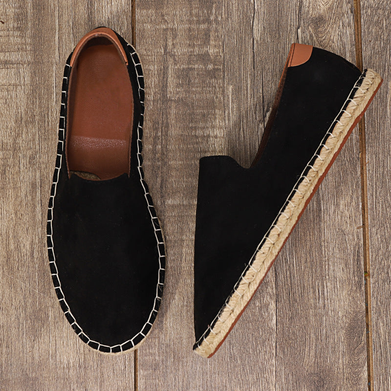Men’s Suede Espadrilles – Casual Slip On Summer Loafers