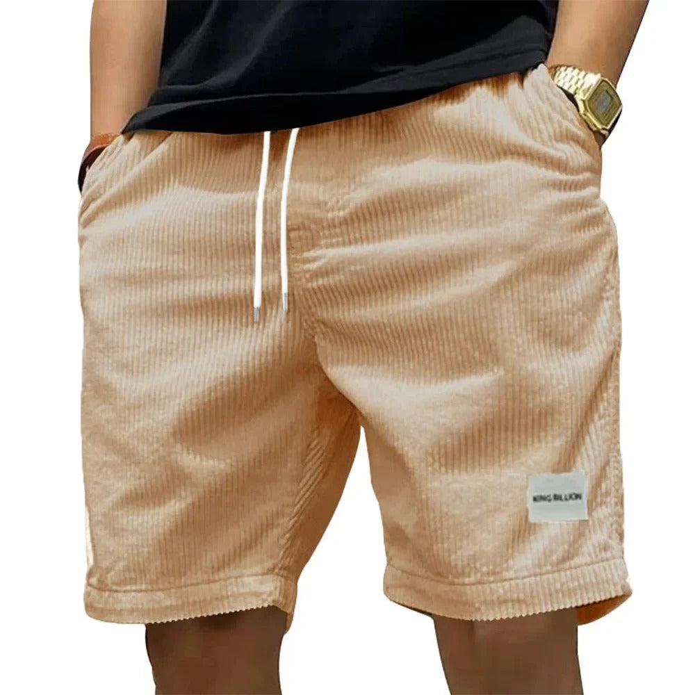 Men’s Casual Corduroy Shorts – Drawstring Summer Streetwear