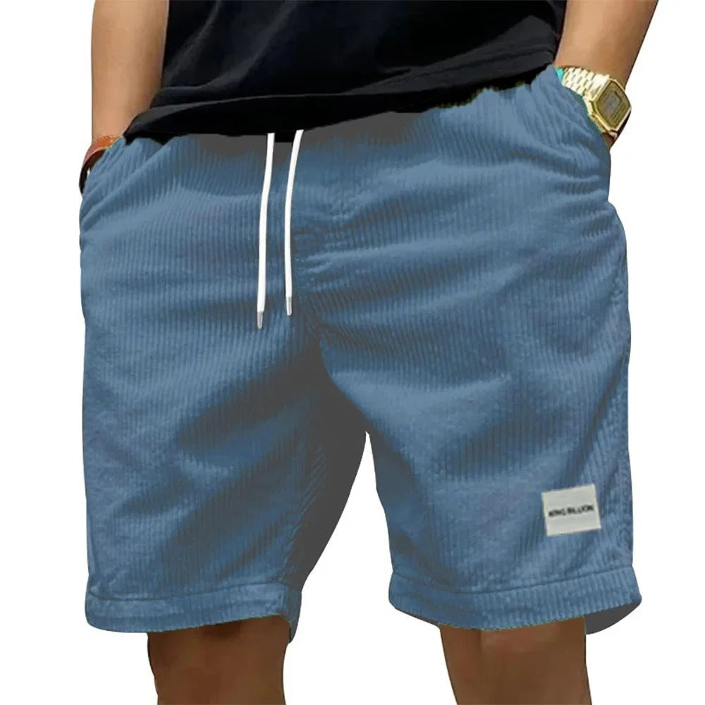 Men’s Casual Corduroy Shorts – Drawstring Summer Streetwear