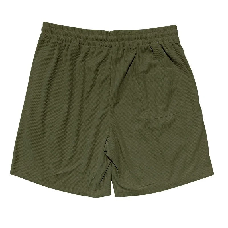 Men’s Casual Corduroy Shorts – Drawstring Summer Streetwear