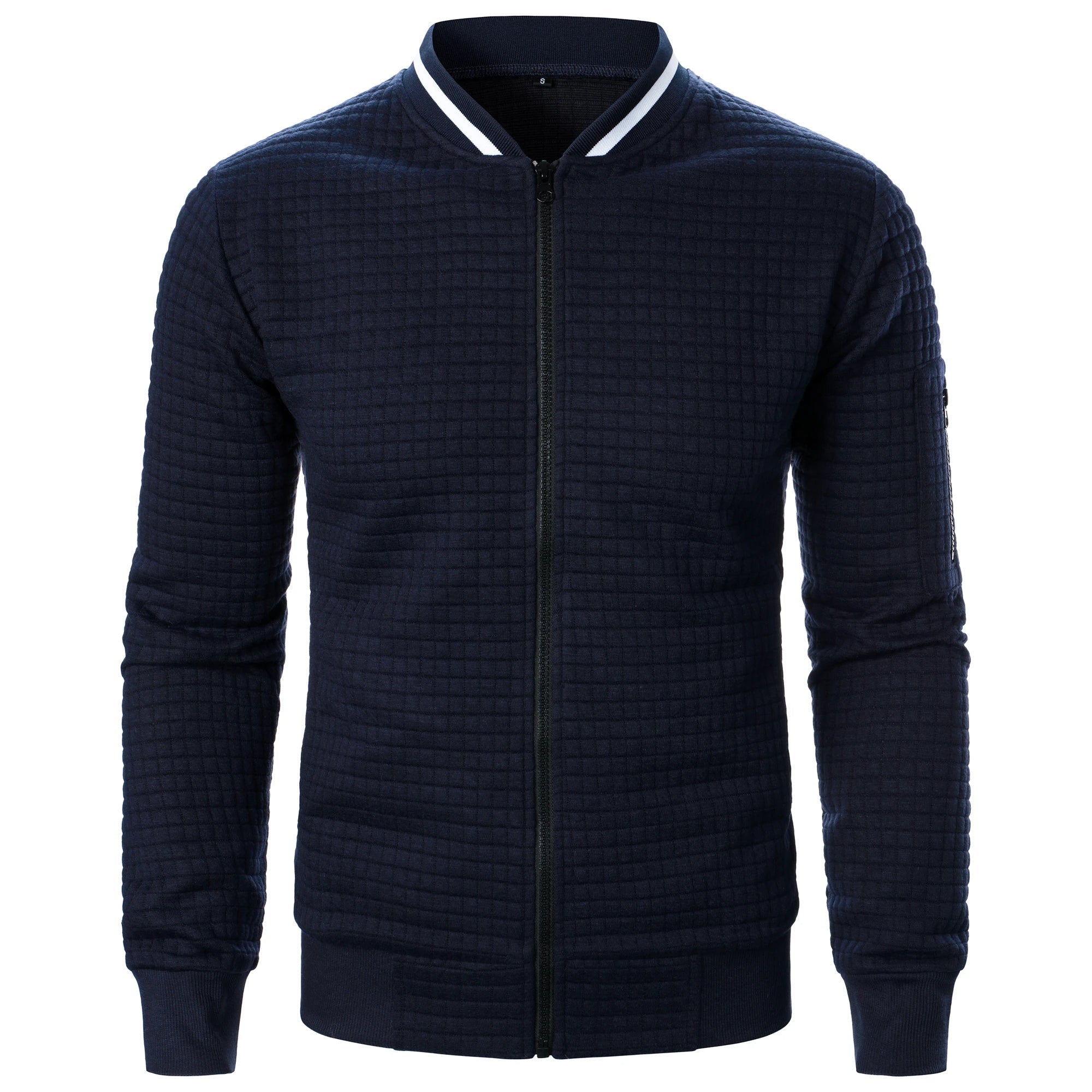 The Harlow Cotton Cardigan for Men – Tailored with Zip