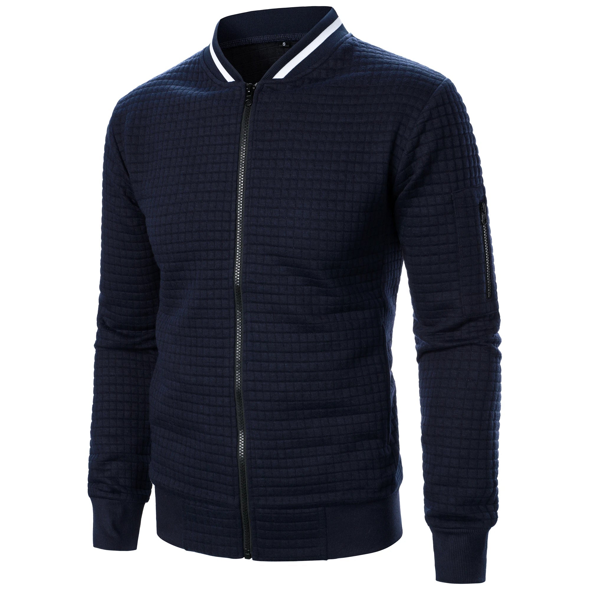 The Harlow Cotton Cardigan for Men – Tailored with Zip