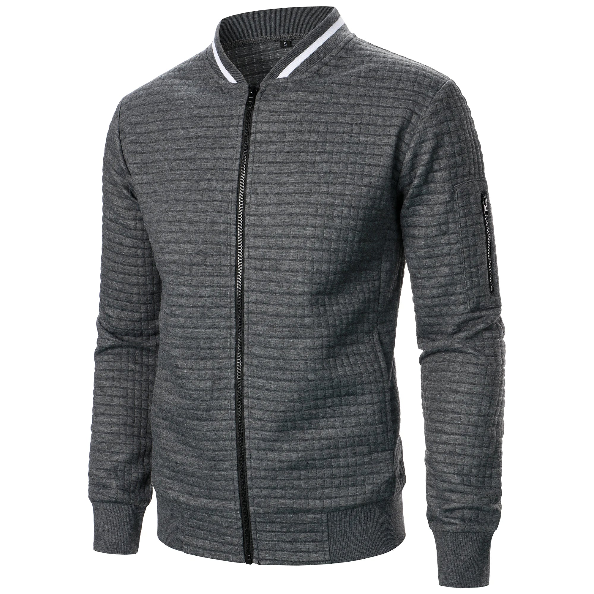 The Harlow Cotton Cardigan for Men – Tailored with Zip