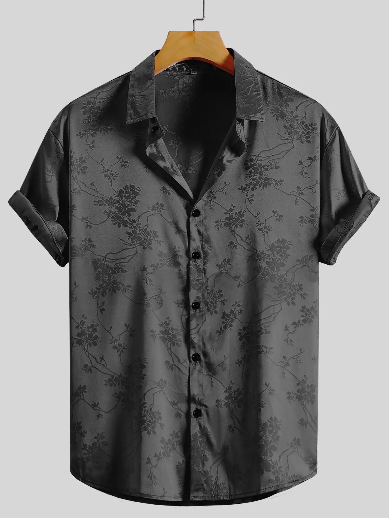 Men’s Embroidered Casual Button Up Summer Shirt