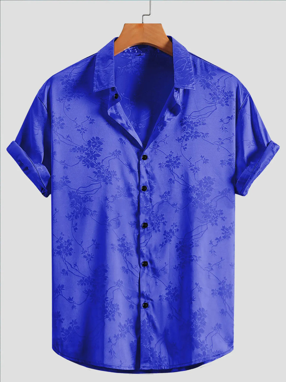 Men’s Embroidered Casual Button Up Summer Shirt