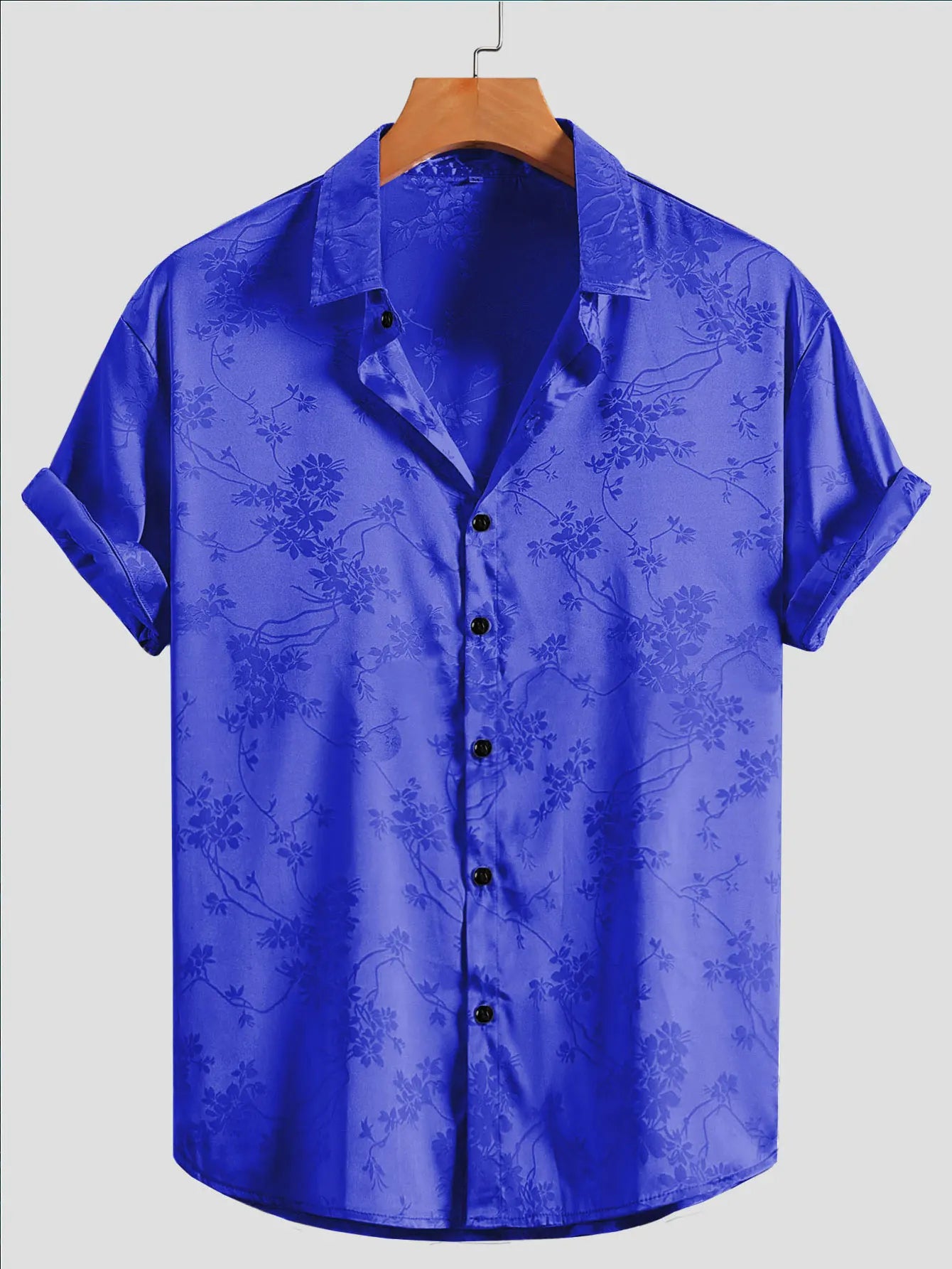 Men’s Embroidered Casual Button Up Summer Shirt