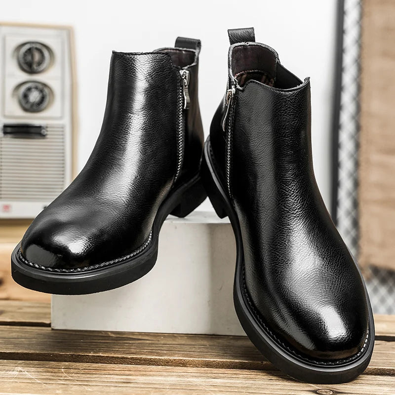 The Dulwich Men's Side Zip Classic Leather Ankle Boots
