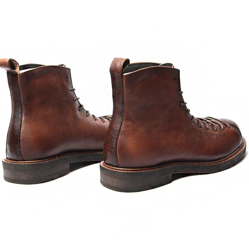 The Cranleigh Men's Outdoor Rustic Lace Up Leather Boots