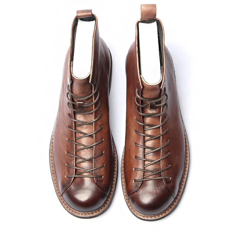 The Cranleigh Men's Outdoor Rustic Lace Up Leather Boots