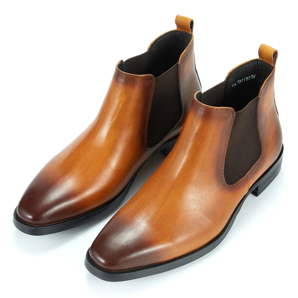 The Kirkwall Men's Polished Leather Smart Chelsea Boots