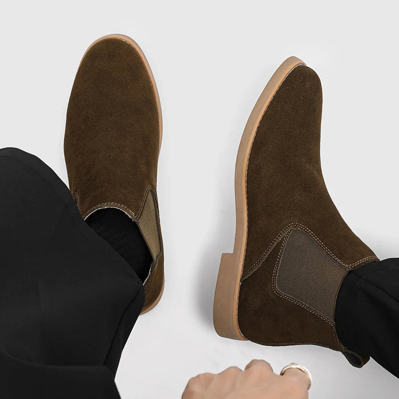 The Galloway Men's Casual Suede Ankle Chelsea Boots
