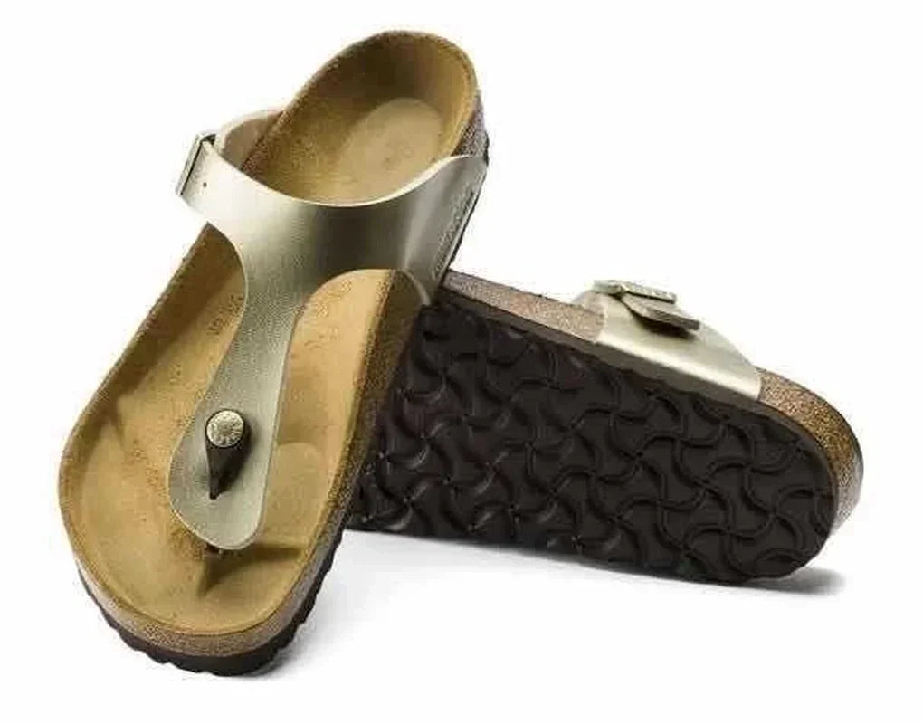 Men’s Cork Sandals – Casual Leather Slip On Summer Thongs