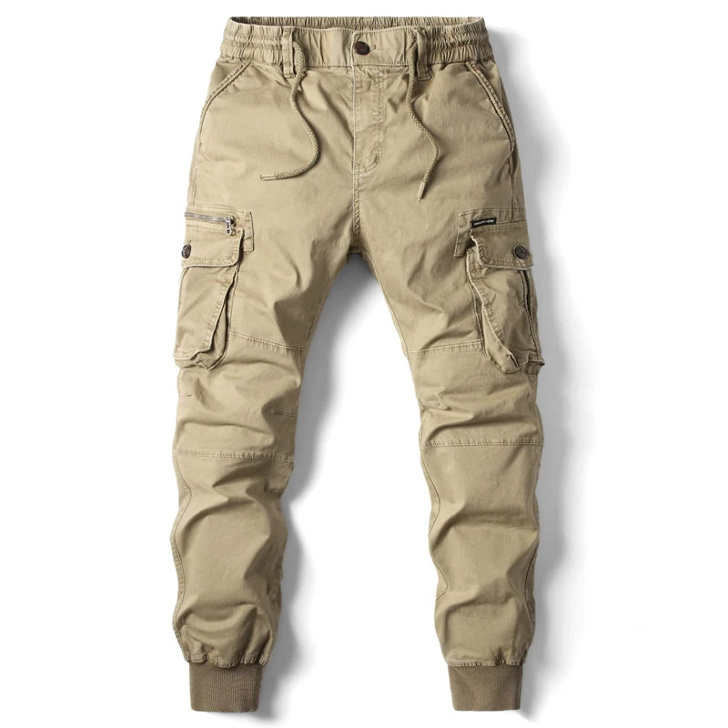 Men’s Cargo Jogger Pants Cotton Multi Pocket Casual Pants