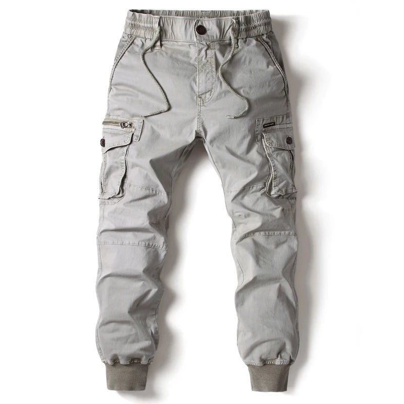 Men’s Cargo Jogger Pants Cotton Multi Pocket Casual Pants