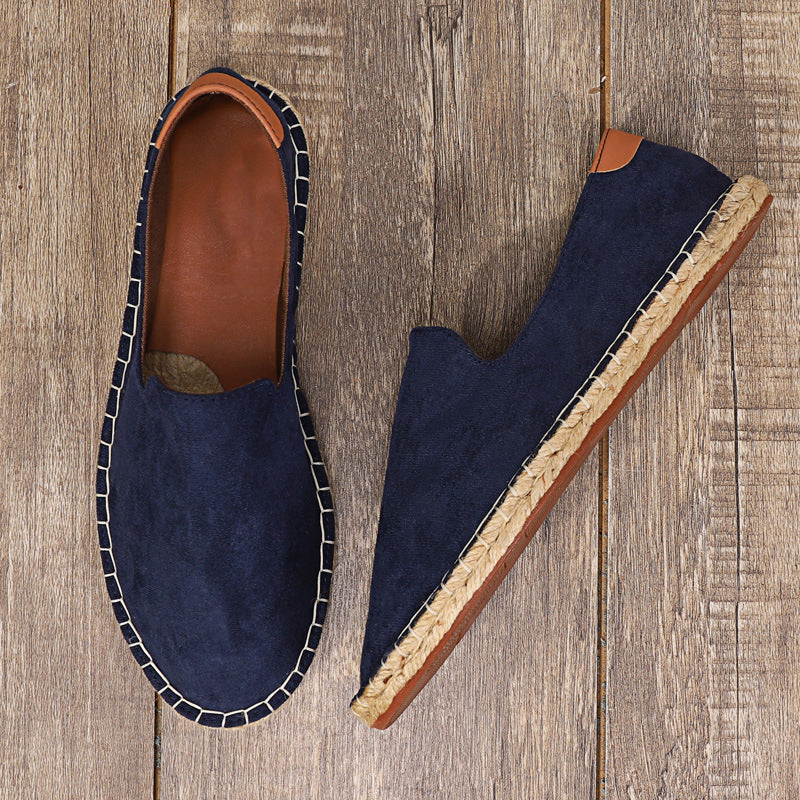 Men’s Suede Espadrilles – Casual Slip On Summer Loafers