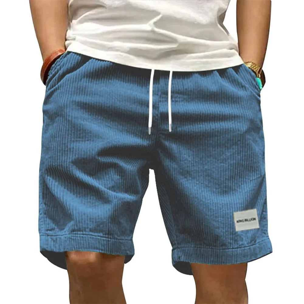 Men’s Casual Corduroy Shorts – Drawstring Summer Streetwear