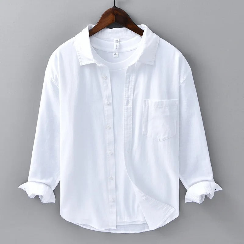 Men’s Casual Linen Shirt – Lightweight Summer Top