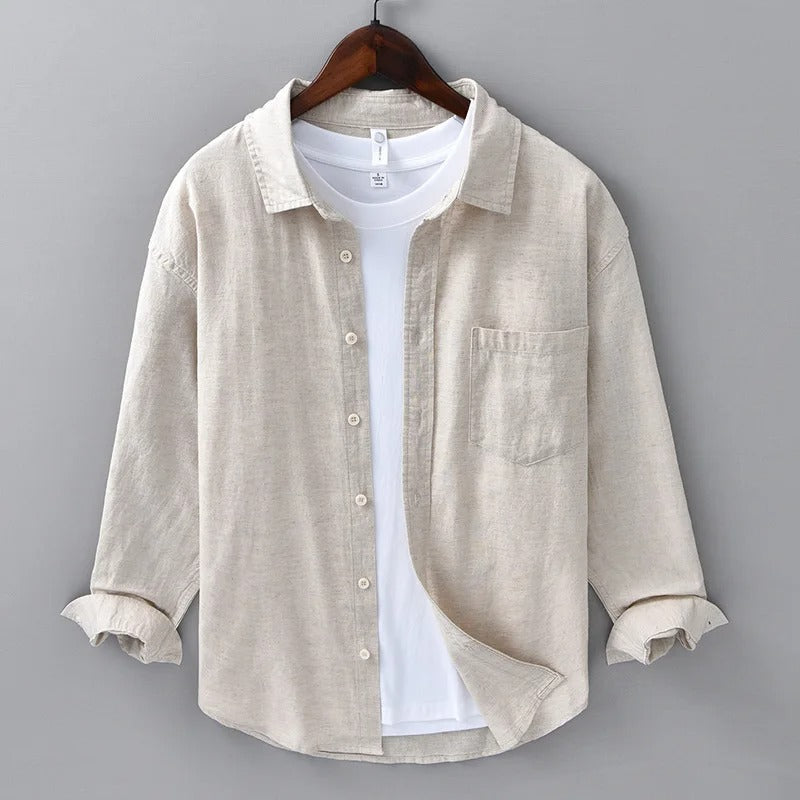 Men’s Casual Linen Shirt – Lightweight Summer Top