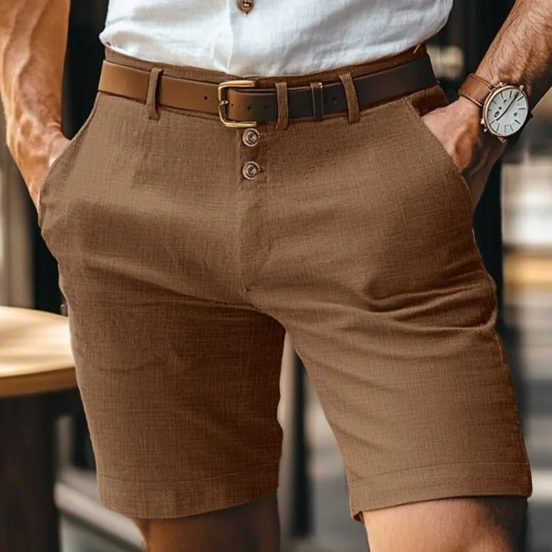Men’s Linen Shorts – Smart Casual Summer Beach Shorts
