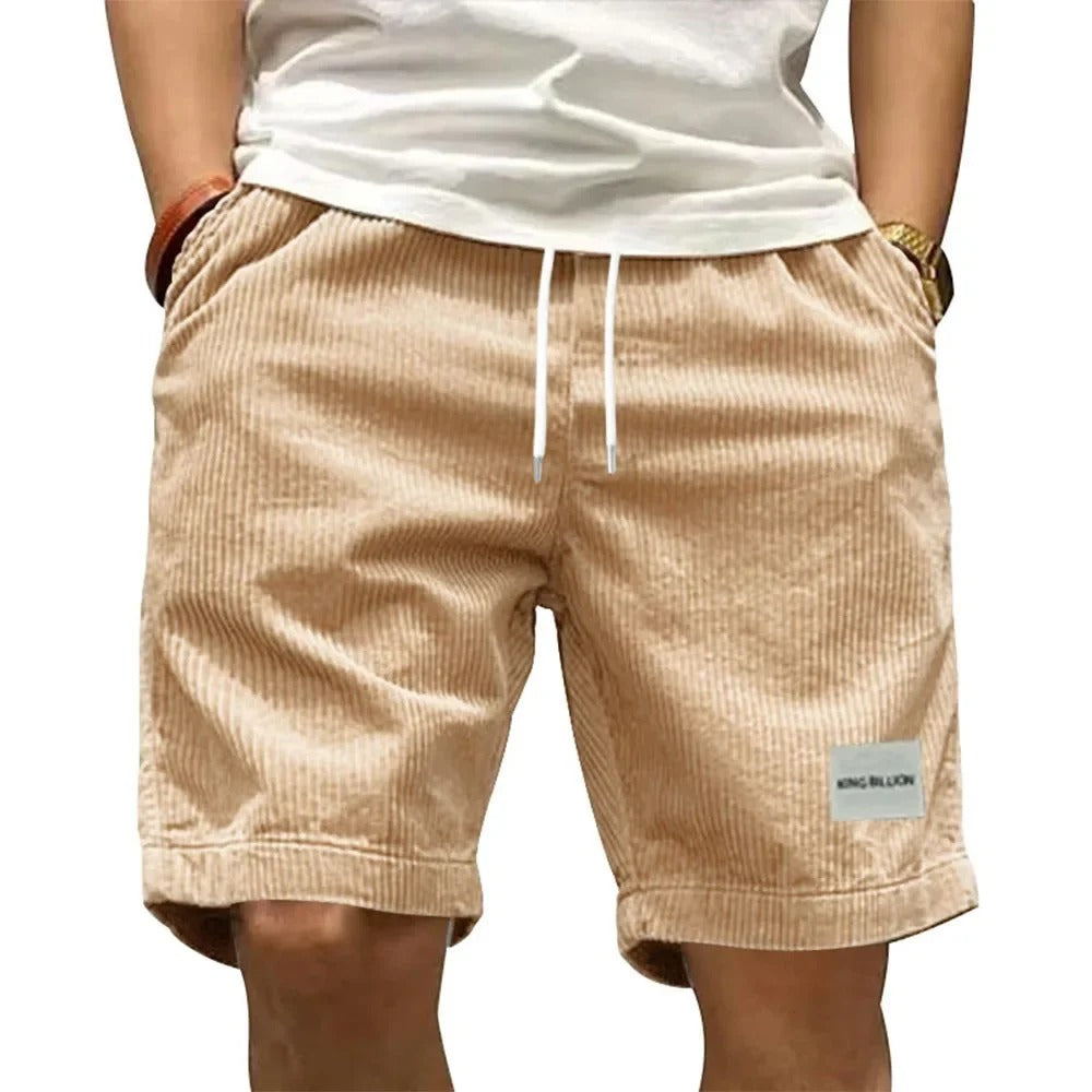 Men’s Casual Corduroy Shorts – Drawstring Summer Streetwear